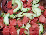 Ensalada de sandía con pepino