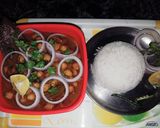 A picture of step 7 of Chole rice.