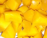 A picture of step 1 of Mango smoothie.