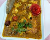A picture of step 5 of Paneer kohlapori.