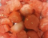Foto langkah ke 1 dari resep Watermelon Sorbet 2 Bahan (Sorbet Semangka).