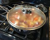 A picture of step 4 of Super Easy Smoked Sausage & Cabbage in Salsa.