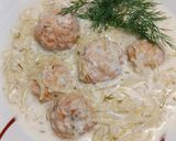 Kapros kovászos káposzta főzelék, húsgombóccal recept fázis 5 fotója