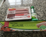 Foto del paso 1 de la receta: Salchichas de pollo enrolladas en hojaldre