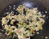 A picture of step 3 of Coconut poha with a twist.