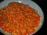 Espaguettis con carne picada