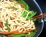 Une image de l'étape 6 de Magret de canard laqué et nouilles Udon sautées.