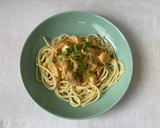 Foto del paso 7 de la receta: Spaghettis con pollo y champiñones en salsa cremosa
