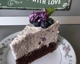 Pas rețetă 🫐🍫 Tort cu Mascarpone, Afine și Blat de Ciocolată 🍫🫐 7 fotografie