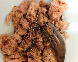 A picture of step 1 of My Tuna, Crushed Black Peppercorns with Lemon On Toast or Dip 😉.