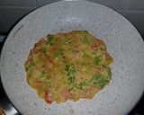A picture of step 2 of Besan Pitha.