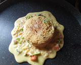 A picture of step 5 of Stuffed bread omelette without egg.