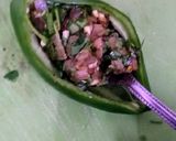 A picture of step 6 of Peri bites with twist and mustard dynamite sauce.