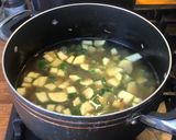 A picture of step 2 of Creamy Courgette Soup with Basil.