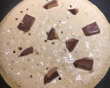 A picture of step 3 of Reese’s Pancake 🥞.