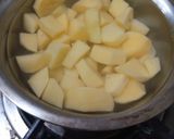 A picture of step 2 of Khatay aloo.