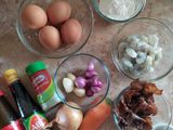 Omelet udang jamur sayuran
