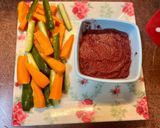 A picture of step 1 of Beet Hummus Dip.