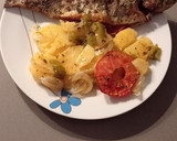 Foto del paso 8 de la receta: Trucha con jamón y patatas panaderas