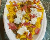 Foto del passaggio 9 della ricetta Spaghetti con Funghi Champignon Guanciale Crema di Parmigiano e Oro di Zafferano e Curcuma