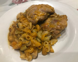 Foto del paso 4 de la receta: Pollo con fideitos en salsa de calabaza y champiñones 🍄 Todo en la misma sartén o wok! Sin ensuciar!