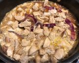 A picture of step 8 of Oyakodon (亲子丼）.