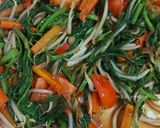 Foto langkah ke 6 dari resep Tumis Kangkung Pedas Terasi.
