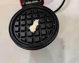 A picture of step 5 of Cheesy Veggie Moong Waffle Bites.