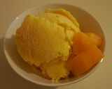 A picture of step 8 of Mango Ice-cream - only 3 ingredients.