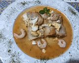 Foto del paso 11 de la receta Filetes de merluza en salsa de gambas