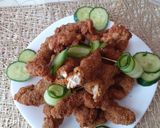 A picture of step 5 of Spicy chicken strips.