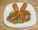 A picture of step 2 of Pork Ribs with Peas, Jon Style.