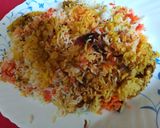 A picture of step 9 of Qubooli (Hyderabadi lentil biryani).