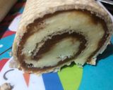 Pas rețetă Rulada de napolitana, caramel și cocos 14 fotografie