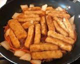 A picture of step 2 of Sweet & Sour Fish sticks.