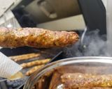 A picture of step 1 of Chatpata beef seekh kabab Pizza.