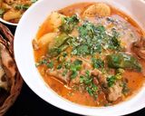 A picture of step 10 of Aloo Matar Gosht.