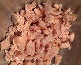 A picture of step 2 of Greek inspired Pita Pizza.