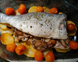 Foto del paso 6 de la receta: Dorada al horno rellena de champiñones