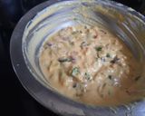 A picture of step 1 of Punjabi pakora kadhi.