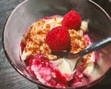 Une image de l'étape 5 de Verrines framboise et chocolat blanc.