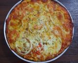 Foto langkah ke 8 dari resep Pizza sosis mozarella empuk.