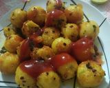 A picture of step 9 of Veg suji balls.