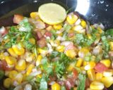 A picture of step 3 of Spicy corn chaat.