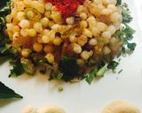 A picture of step 3 of Sabudana khichadi.