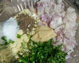 A picture of step 1 of Bhajiya kadi.
