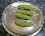 A picture of step 5 of Hara Bhara Seekh Kebab.