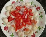 A picture of step 5 of Makhana chat.