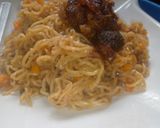 A picture of step 8 of Indomie and chicken.