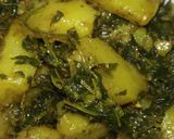 A picture of step 3 of Aloo Methi sabzi.